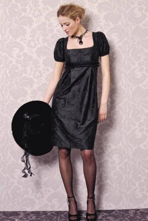 Выкройка платья. Элегантное черное платье.