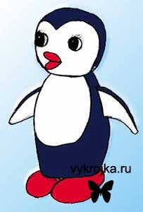 Выкройка детской игрушки "Пингвинчик"