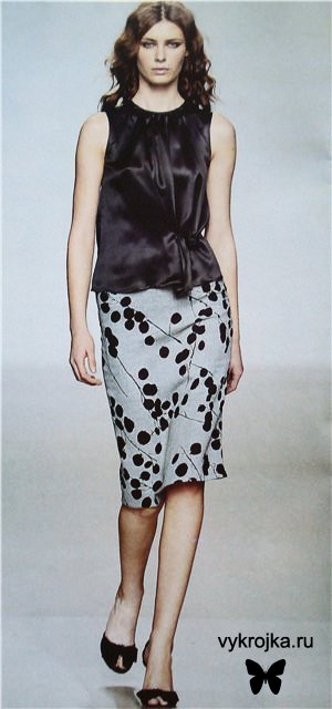 Выкройка атласного топа Выкройка атласного топа