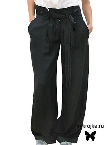 Выкройка широких брюк Выкройка широких брюк