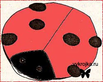 Выкройка подушки «Божья коровка» Выкройка подушки «Божья коровка»