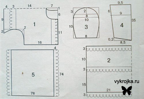 Выкройка крестильного набора Выкройка крестильного набора