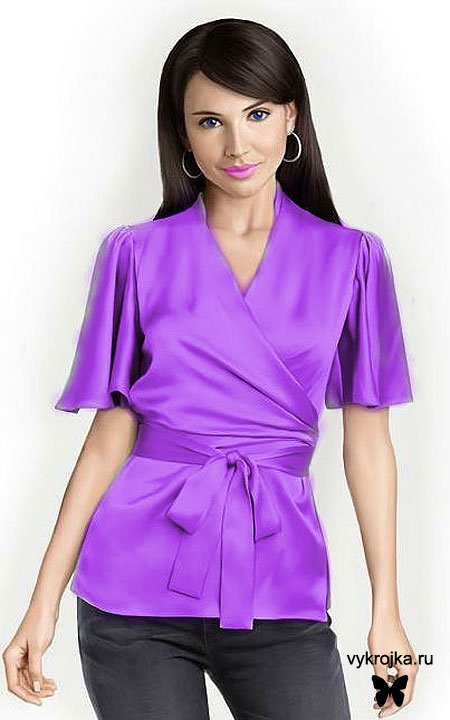 Выкройка блузки с запахом Выкройка блузки с запахом