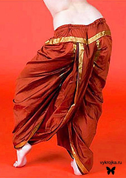 Выкройка восточных шаровар Выкройка восточных шаровар
