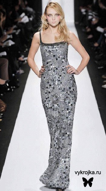 Выкройка «Вечернее платье в пол от кутюр на бретелях»