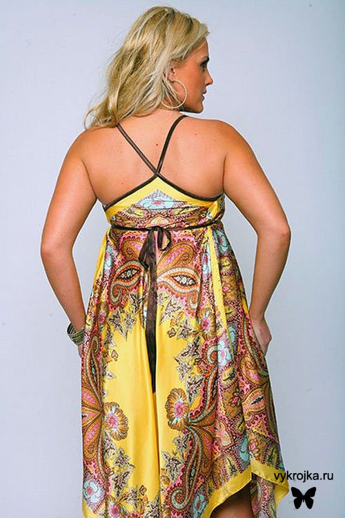 Выкройка платья из шелковых платков Выкройка платья из шелковых платков