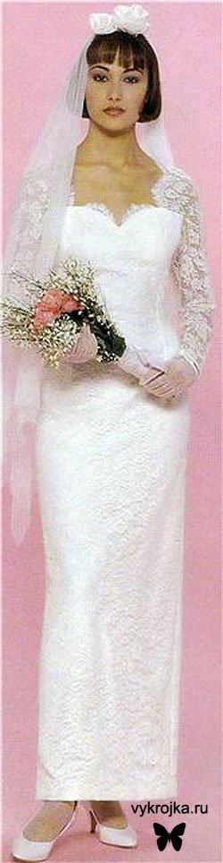 Выкройка свадебного платья