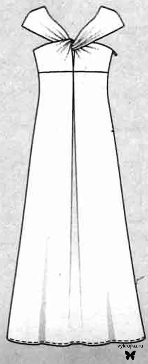 Выкройка вечернего платья в стиле ампир