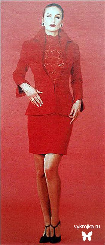 Выкройка красного костюма