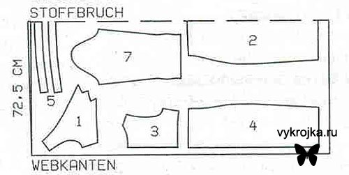 Выкройка элегантного трикотажного платья Выкройка элегантного трикотажного платья