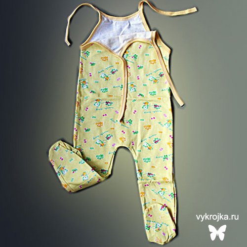 Выкройка детские ползунки на завязках