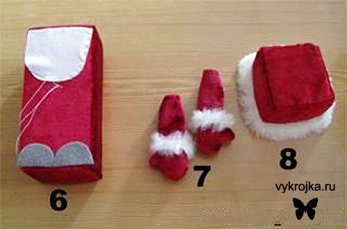 Подарочная новогодняя упаковка - Дед Мороз Подарочная новогодняя упаковка - Дед Мороз